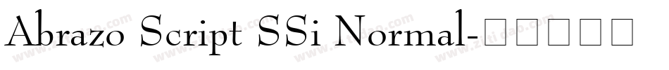 Abrazo Script SSi Normal字体转换